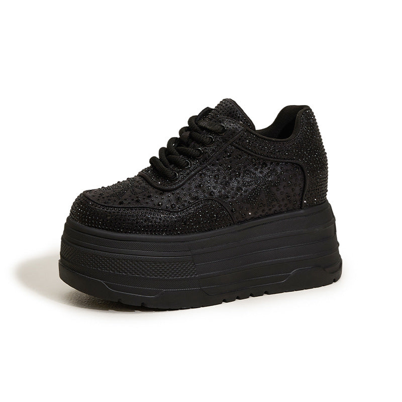 Women's Platform White Autumn Foam Height Increasing Insole Full Women's Casual Shoes