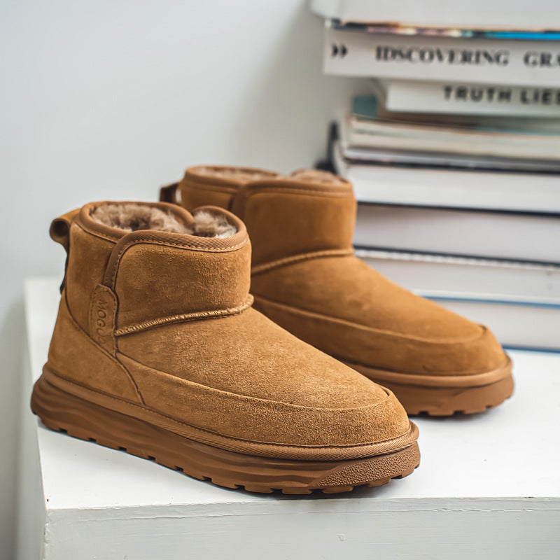 Men's Northeast Booties Winter Fleece-lined Thickened Slip-on Snow Boots