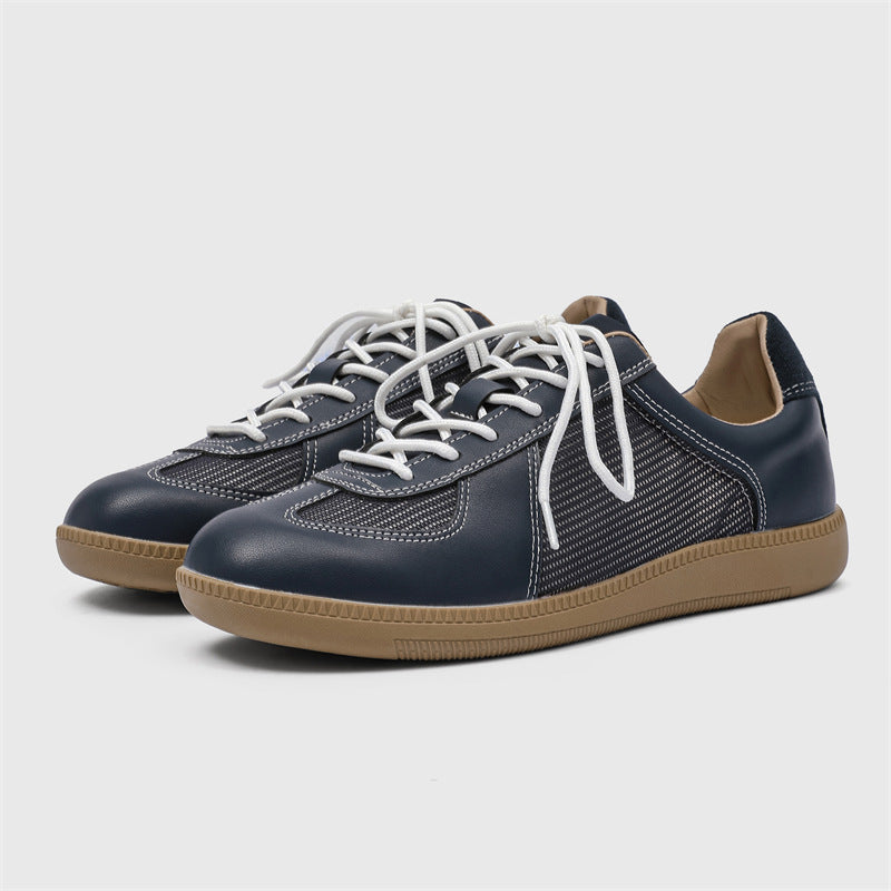 Men's Sports Round Toe Flat Bottom Lace Up Men's Board Shoes
