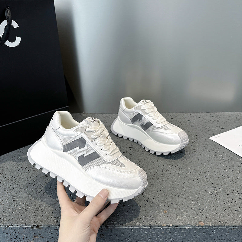 Women's Platform Mesh Breathable Increased Dad Sports Casual Shoes