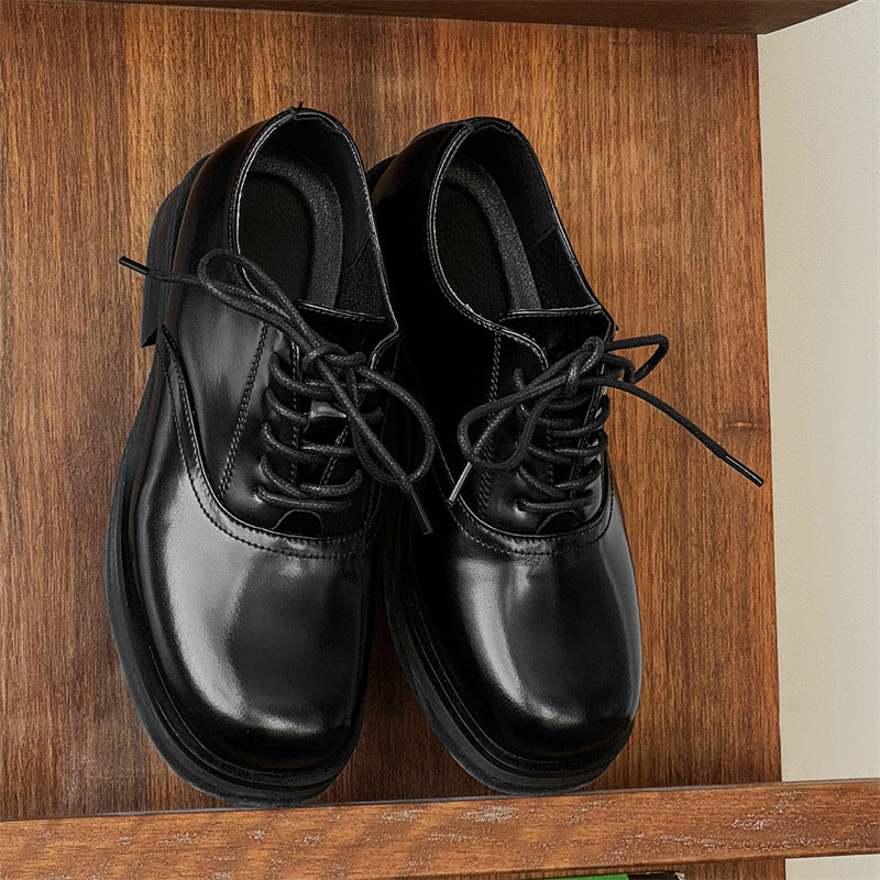 Men's Niche Formal Wear Couple Korean Derby Leather Shoes