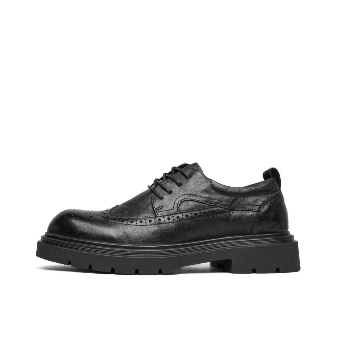 Men's Winter Brogue Craft First Layer Cowhide Leather Shoes