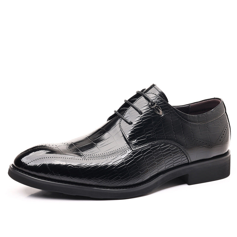 Men's Formal Genuine Brogue British Style Wedding Leather Shoes