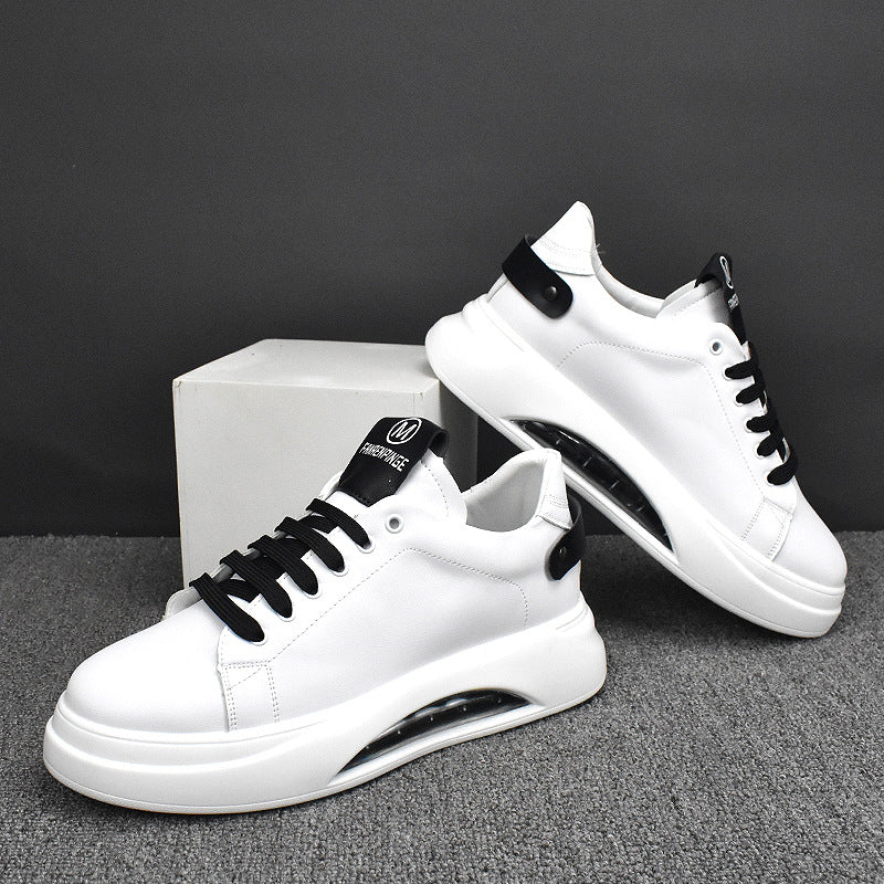 Men's Korean White Thick-soled Trendy Breathable Height Casual Shoes