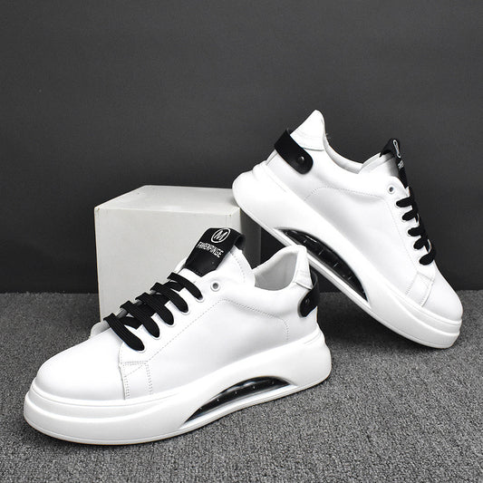 Men's Korean White Thick-soled Trendy Breathable Height Casual Shoes