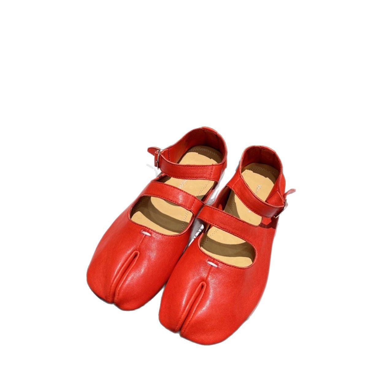 Women's Genuine Sheep Skin Split Toe Flat Men's Shoes