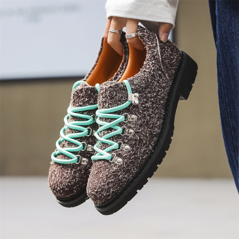Men's Derby Versatile Height Increasing Insole Platform Leather Shoes