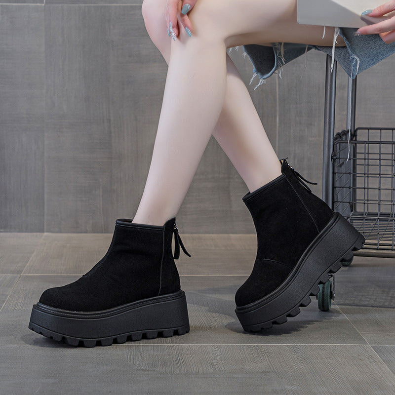Women's Winter Thickened Veet Ankle Genuine Warm Women's Casual Shoes