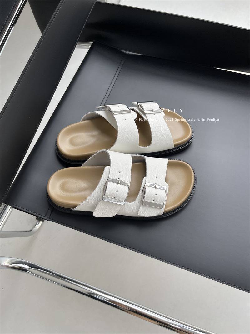Women's One-word With Platform Summer Outer Wear Stylish Slippers