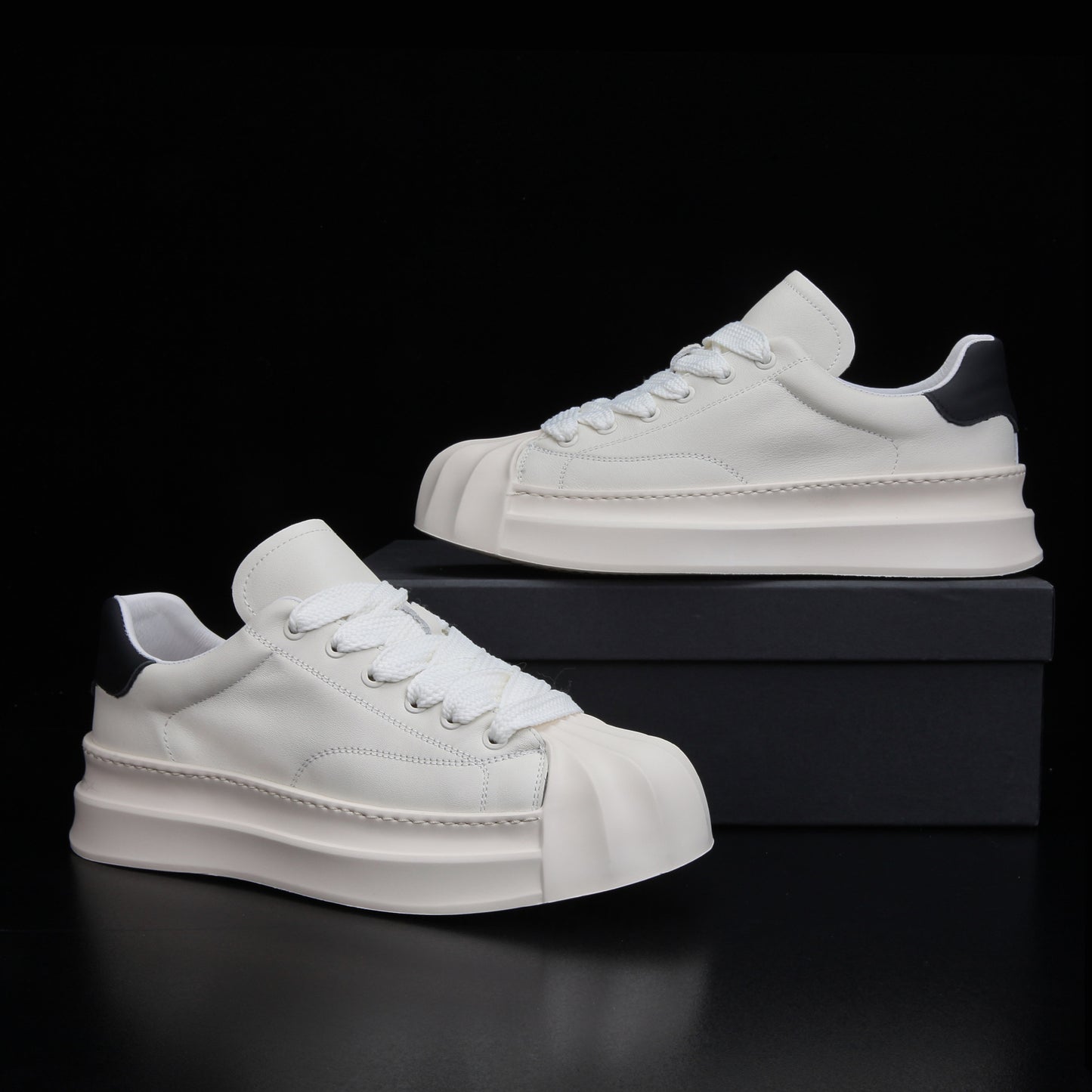 Men's Shell Toe Fashionable Spring Genuine Thick-soled Casual Shoes