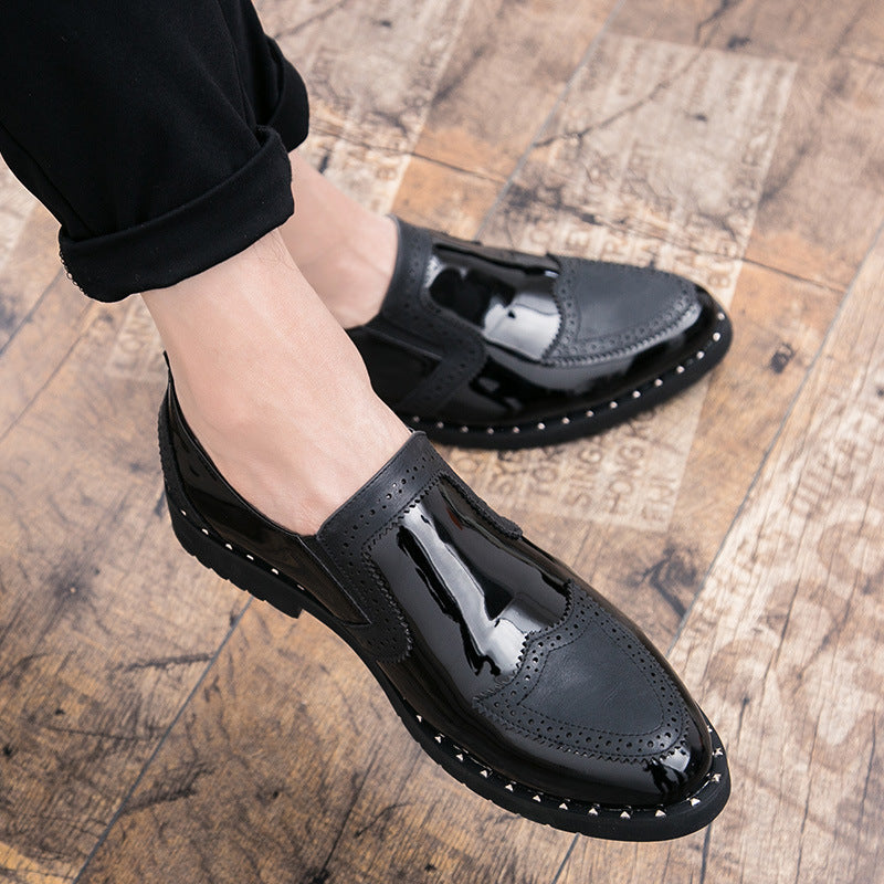 Men's Winter British Trend Pointed Club Hairdresser Casual Shoes