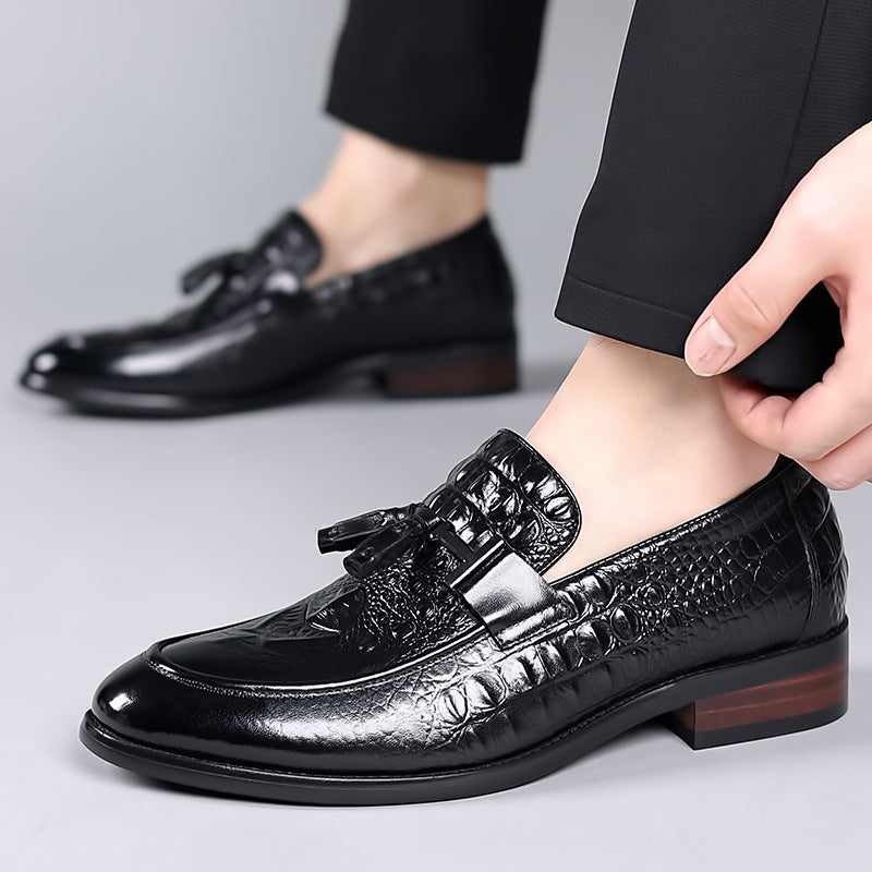 Men's First Layer Cowhide Genuine Business High-grade British Leather Shoes