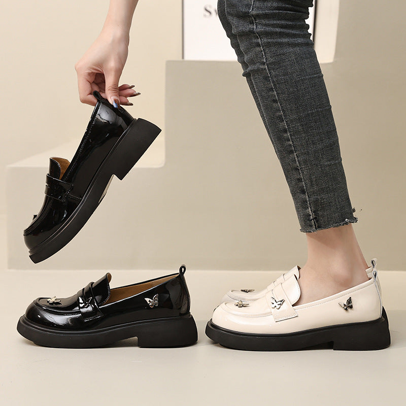 Women's Authentic British Style Tods Chunky Pumps Casual Shoes