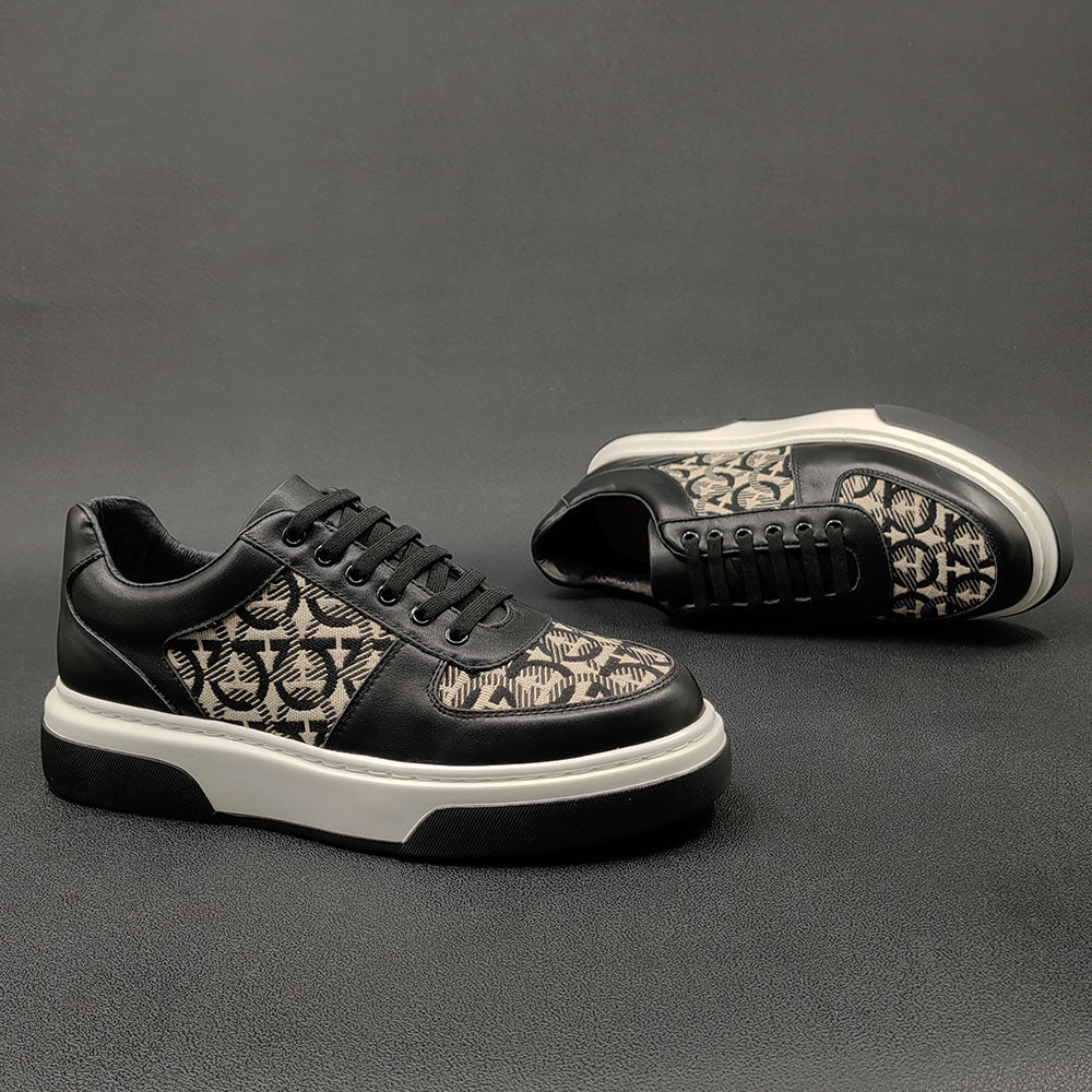 Men's Spring Fashionable Light Luxury Platform Sneakers