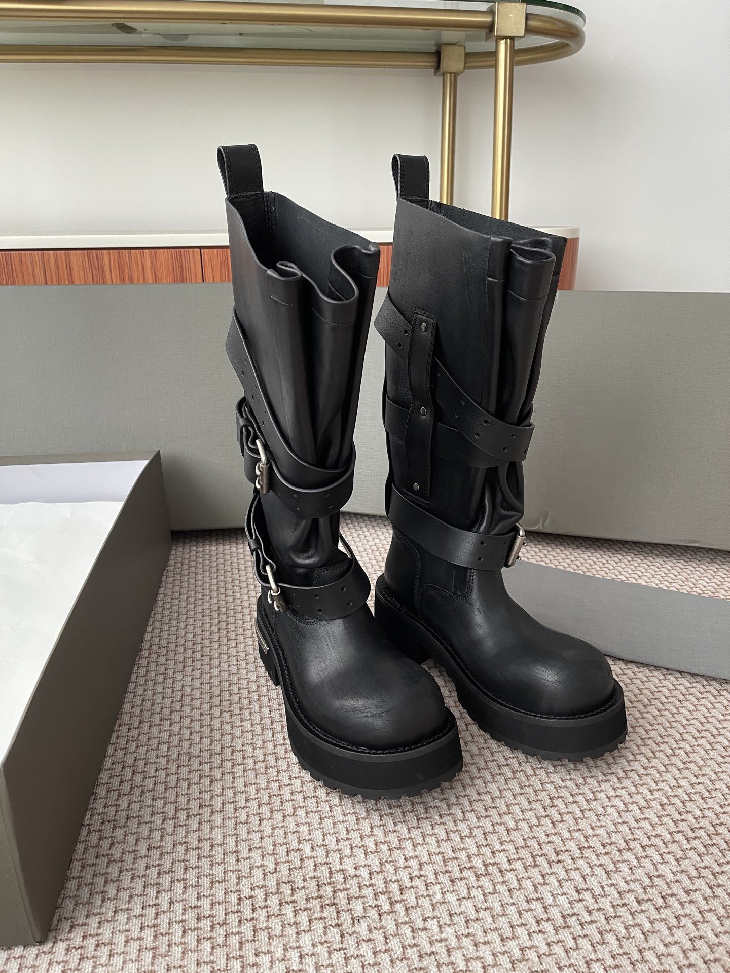 Women's & Men's High Quality Paris Venom Martin For Couple Breasted Genuine Boots