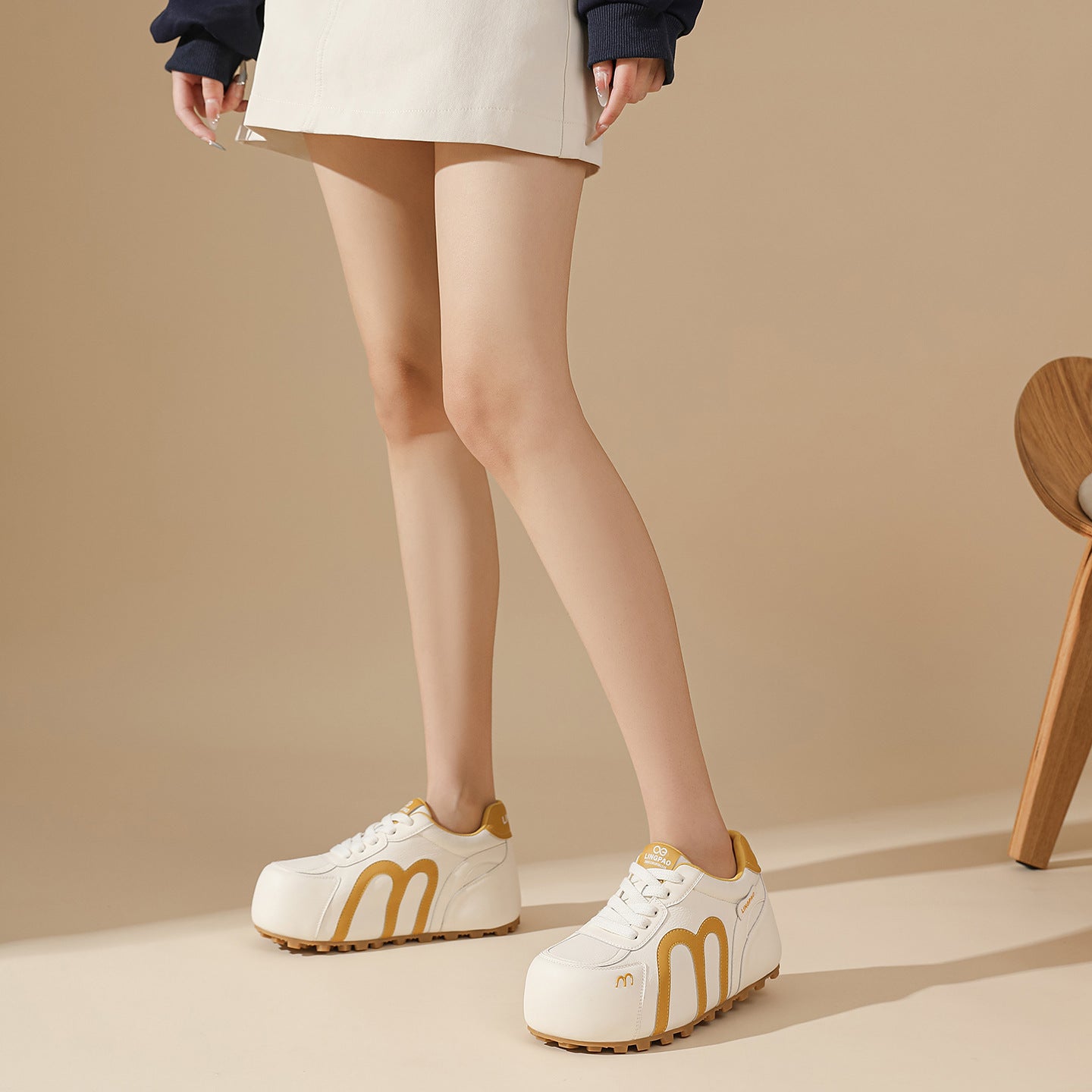 Women's Spring Height Increasing Insole Color Matching Fashion Daily Simple Women's Casual Shoes