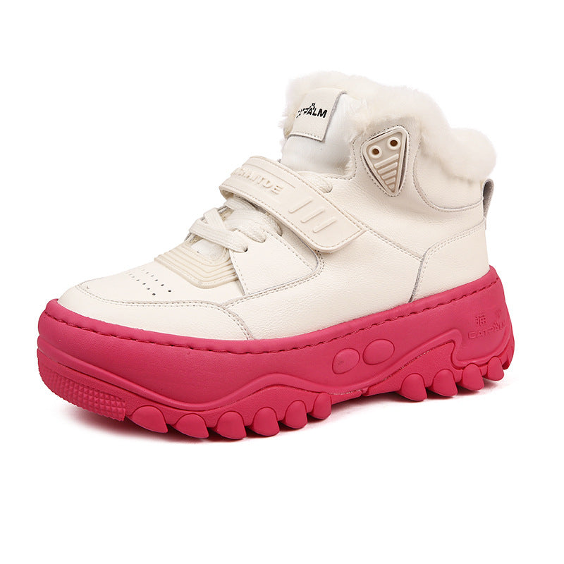 Women's Winter Thickened Fleece-lined Vintage Fashion Thick Snow Boots