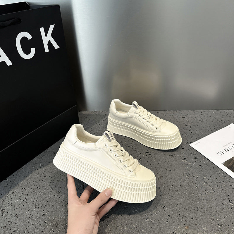 Women's Muffin Biscuit Shape Best-selling White Spring Breathable Women's Casual Shoes