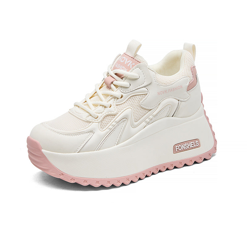 Women's Breathable Mesh Platform Dad Trendy Cool Lightweight Sneakers