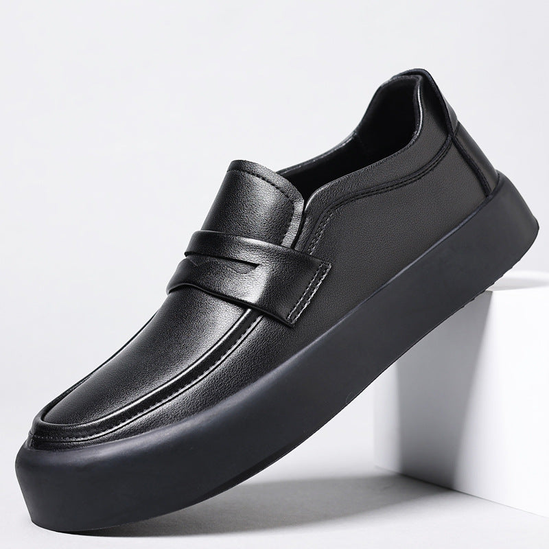 Men's Soft Bottom Suede Black Formal Wear Leather Shoes