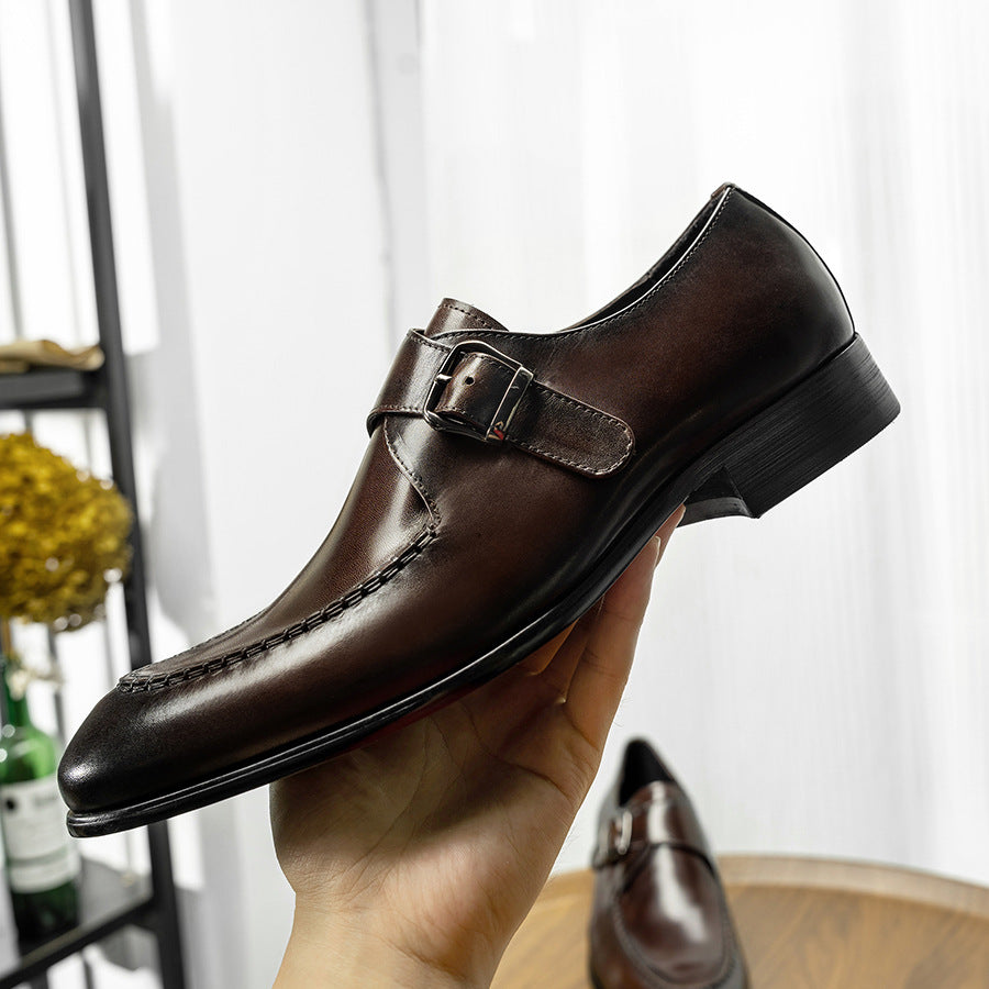 Stylish Slouchy Men's Monk Cowhide Penny Men's Shoes