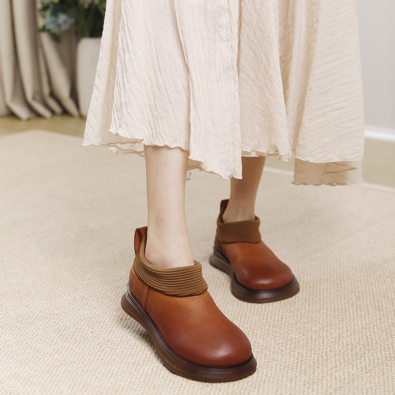 Retro Doll Head Deep Mouth Four Casual Shoes