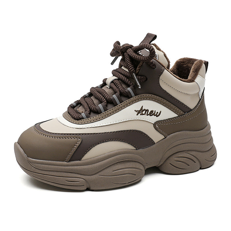 Women's Dad Fleece-lined Thermal Platform Elevator Wild Women's Shoes