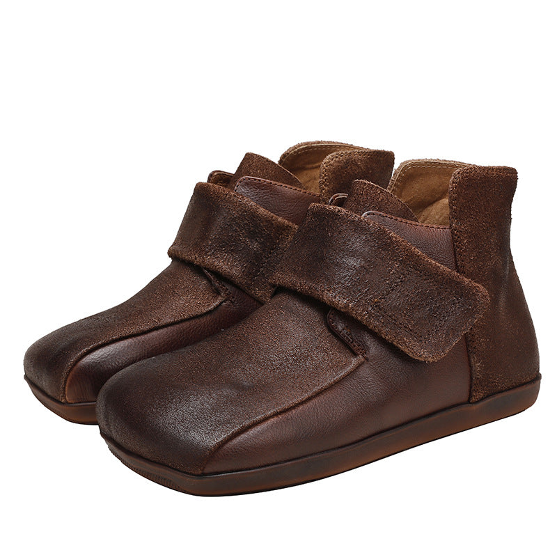 Women's Retro Fire Soft Bottom Short Color Boots