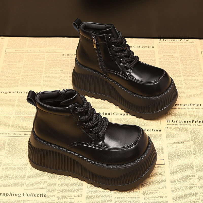 Small Thick Bottom Hight Increasing Martin Boots