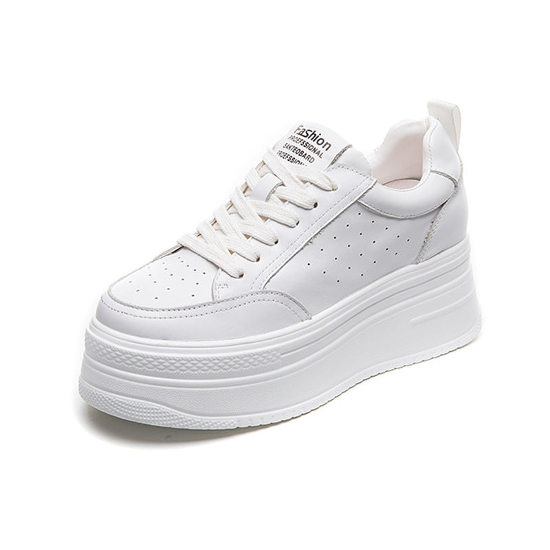 Women's Hidden White Platform Small Genuine Casual Shoes