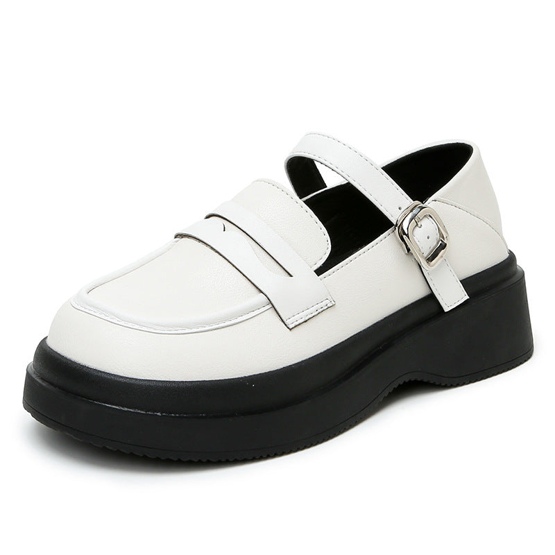 Women's Thick-soled British Style Small Preppy Soft Loafers