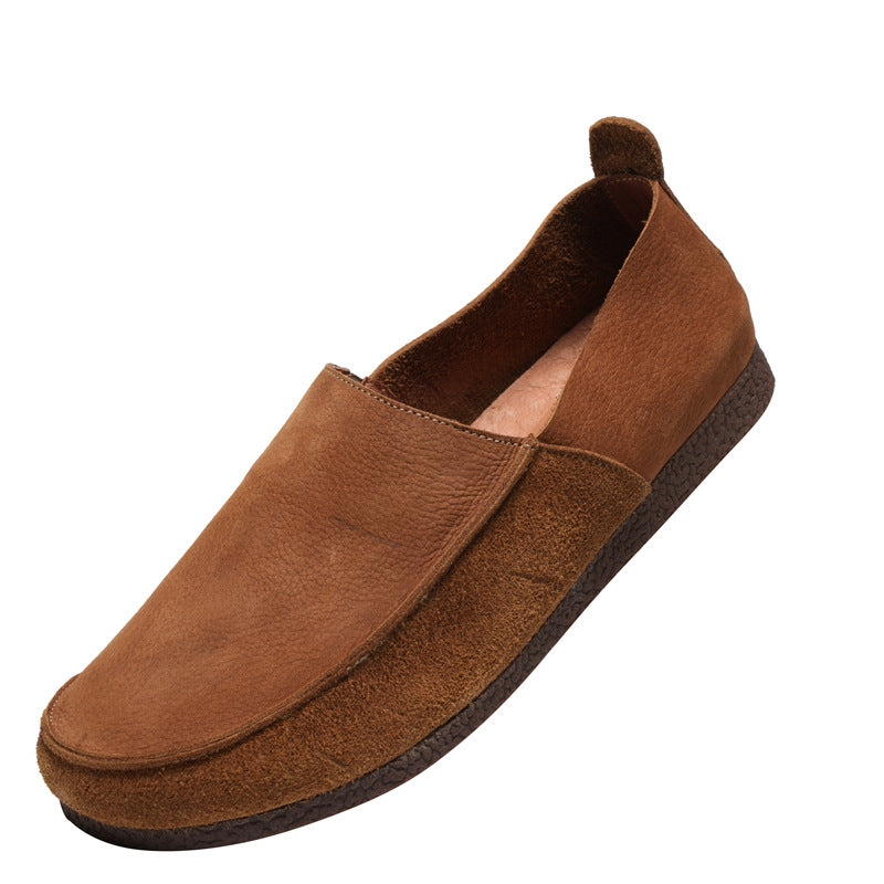 Men's Flat Pumps Slip-on Business Lightweight Fashion Leather Shoes