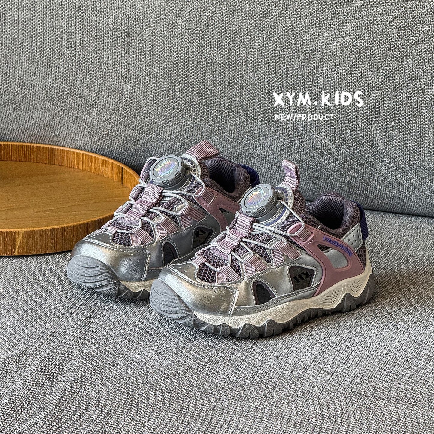 Children's Rotating Buckle Summer Frame Stylish Lightweight Hollow Breathable Children's Sports Shoes