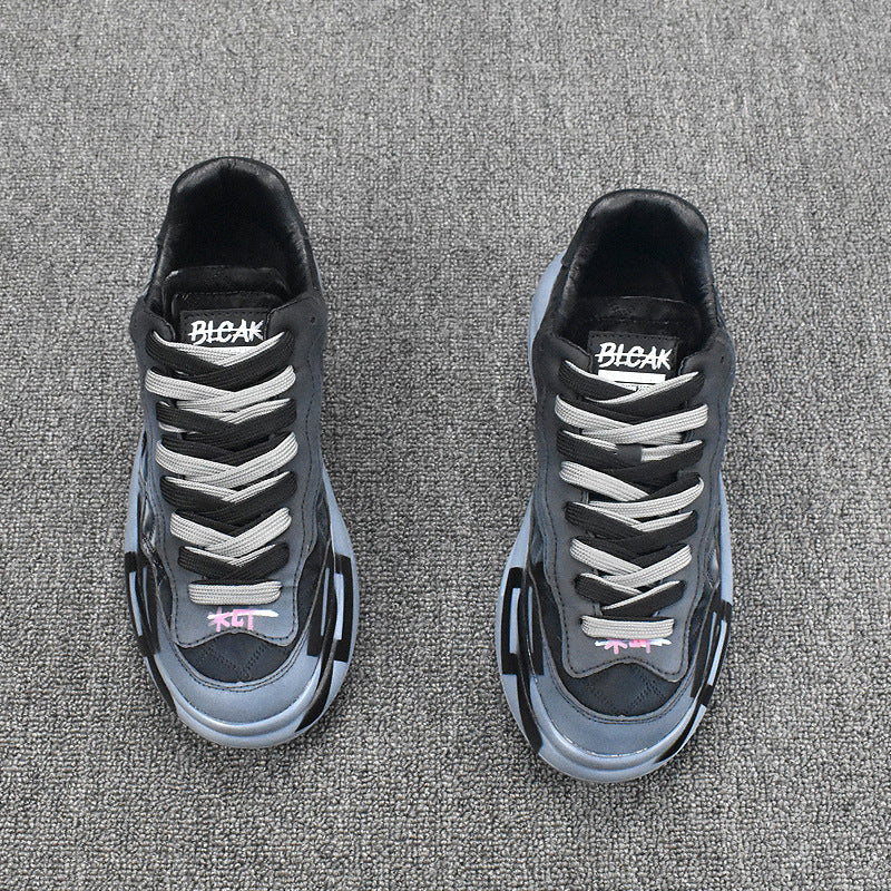 Men's Trendy Platform Height Increasing Insole Breathable Casual Shoes