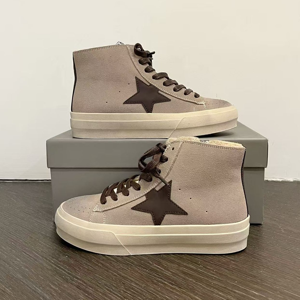 Women's With Fleece Lining Star Little Dirty Fashion Sneakers
