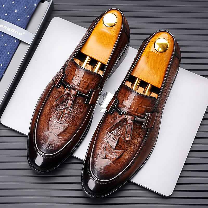 Men's First Layer Cowhide Genuine Business High-grade British Leather Shoes