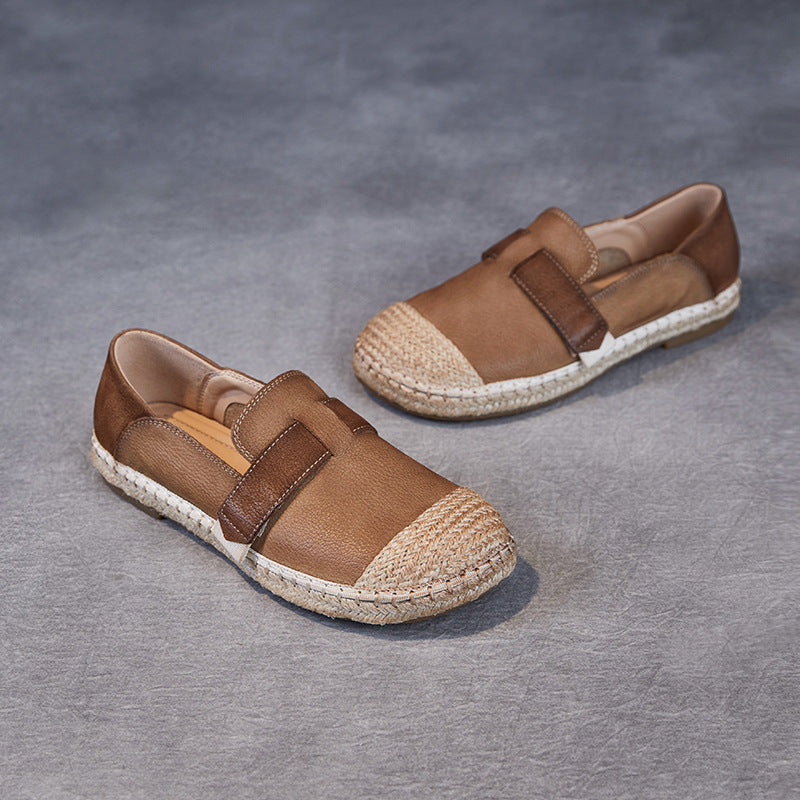 Women's Original Color Fisherman Slip-on Hemp Rope Woven Pumps Casual Shoes