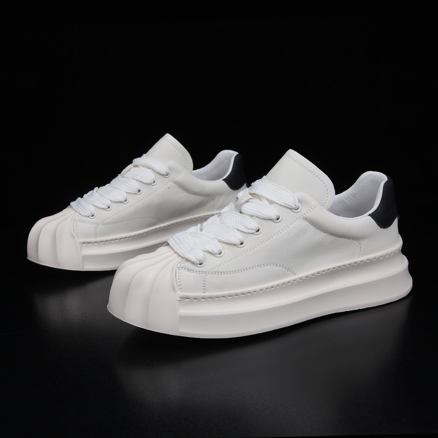 Men's Shell Toe Fashionable Spring Genuine Thick-soled Casual Shoes