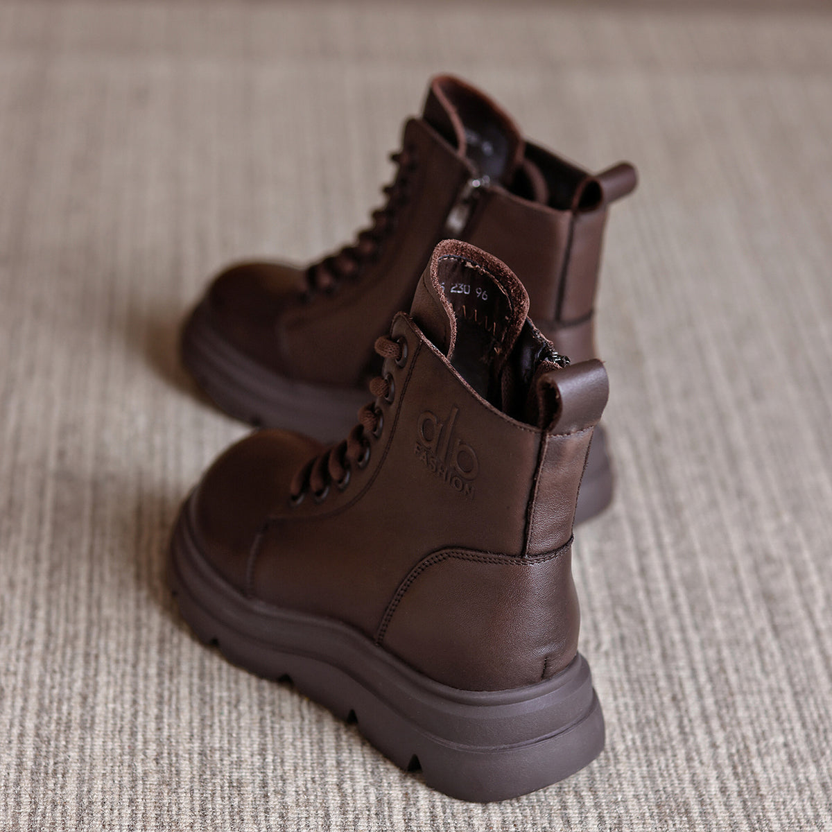 Thick-soled British Style Martin Retro Handmade Leisure Round Boots