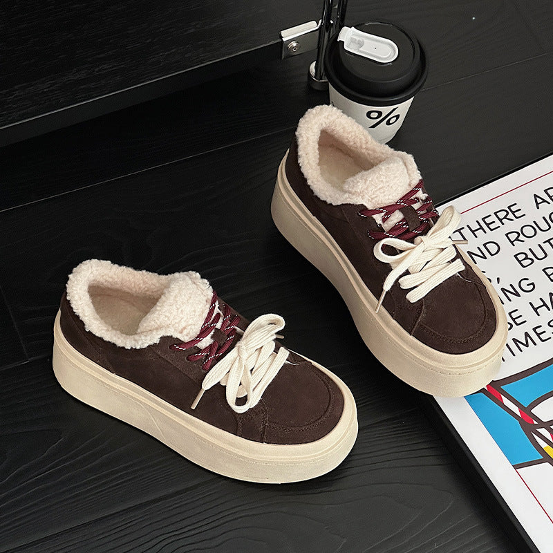 Thick-soled Spring Two-color Bread Small Heighten Women's Casual Shoes