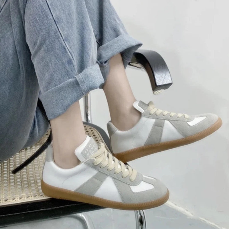 Women's & Men's Four Retro Round Toe German Training Genuine Casual Shoes