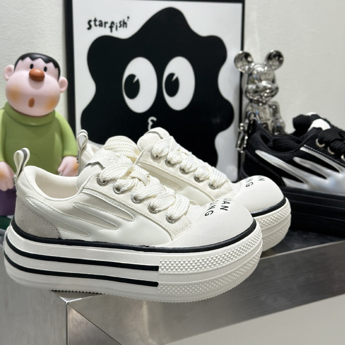Raccoon Cotton Candy Big Head Female Summer Punk Niche Casual Shoes