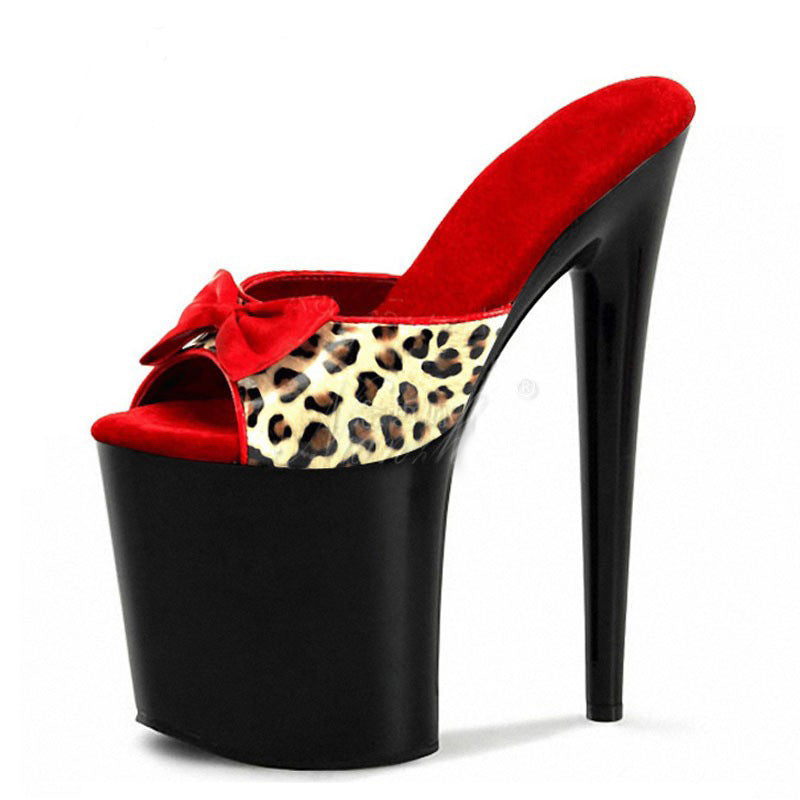 Women's Fashion High Stiletto Crystal Bottom Platform Sandals