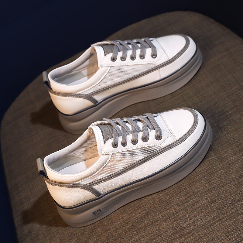 Women's Height Increasing Insole White Tide Sports Sneakers