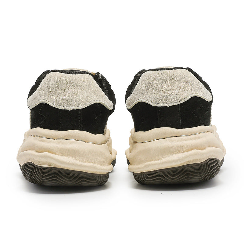 Three Bars Niche Shell Toe Dissoed Thick Sole Height Sneakers