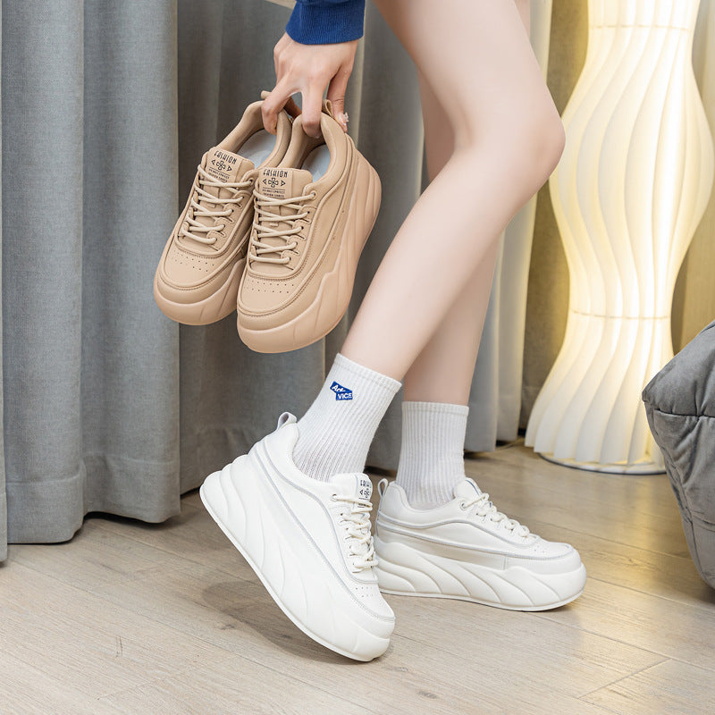 Women's Increasing Insole Spring Platform Small Fashionable Sneakers