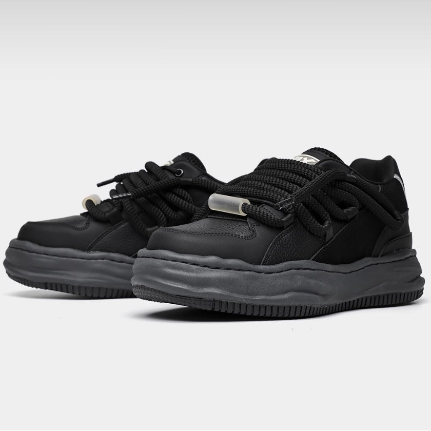 Women's & Men's Increasing Insole Cowhide Platform Niche Dissoed Men's Shoes