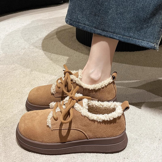 Women's Genuine Plus Veet Fluffy Vintage Cotton Boots