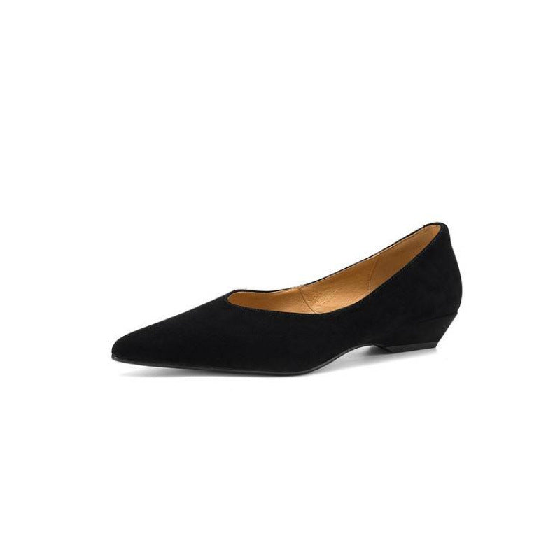 Women's Frosted Low Shallow Mouth Pumps Spring Temperament Women's Fashion Shoes