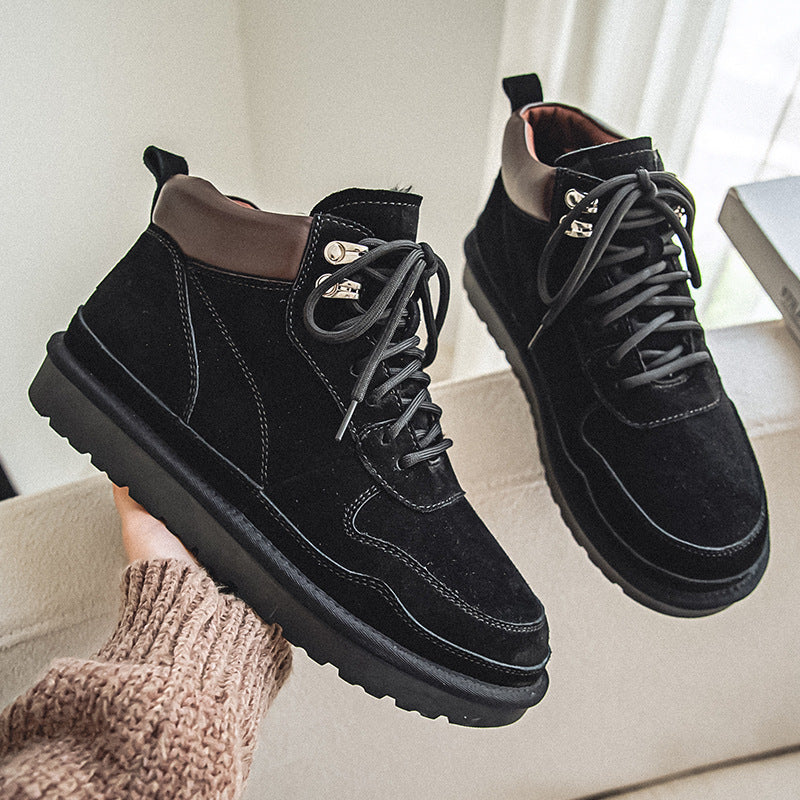 Men's Innovative Stylish Fur Thickened Warm Snow Boots